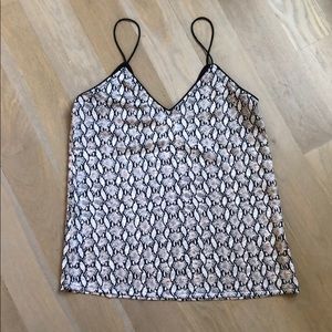 Silk Snakeskin Print Cami/Tank